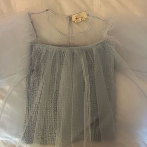 Anthropology puff sleeve top